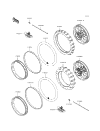 1992 Kawasaki KDX250 (KDX250-D2) Wheels/Tires | Babbitts Kawasaki