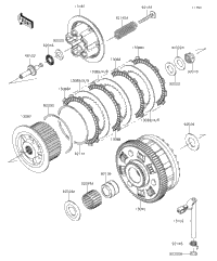 2014 Kawasaki Z1000 ABS (ZR1000GEF) Clutch(Gef&Sim;Gff