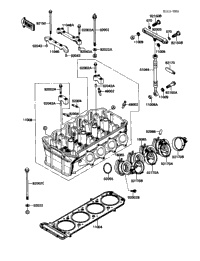 1989 Kawasaki NINJA ZX-10 (ZX1000-B2) Cylinder Head | Ron Ayers
