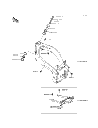 はるページ Kawasaki Motorcycle 1989 OEM Parts Diagram for Engine Cover
