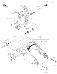 2021 Kawasaki Ninja ZX-6R ABS KRT Edition (ZX636GMFAN) Swingarm