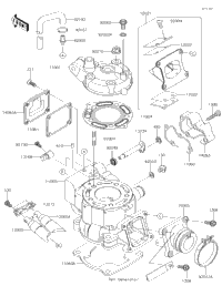2017 Kawasaki KX85 (KX85CHF) Cylinder Head/Cylinder