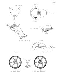2021 Kawasaki Ninja ZX-6R (US) (ZX636HMFNN) Decals(White)(Hmfnn