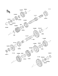 1996 Kawasaki GPZ1100 (ZX1100-E2) Transmission | Babbitts Kawasaki
