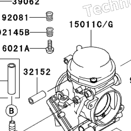 2008 Kawasaki ZZR600 (ZX600J8F) Carburetor | Babbitts Kawasaki
