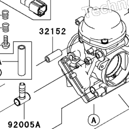 2006 Kawasaki ZZR600 (ZX600J6F) Carburetor | Babbitts Kawasaki