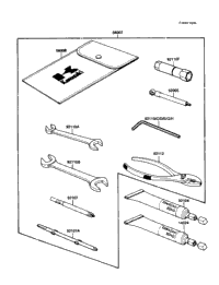 1989 Kawasaki NINJA ZX-10 (ZX1000-B2) Owner's Tools