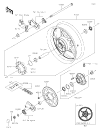 2025 Kawasaki ZX400SSFAN Rear Wheel/Chain | PartsPitstop.com
