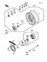 あんなぁ's Genuine Yana Shiki Rear Sets for Kawasaki ZX6R ZX6 RS4055B