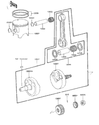 1985 Kawasaki KX125 (KX125-D1) Crankshaft/Piston | Babbitts
