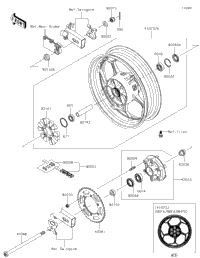 アクセサリー 1216 14900 2016 Kawasaki NINJA 300 ABS (EX300BGF) Rear Wheel/Chain | Babbitts