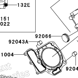Used Genuine Kawasaki Cylinder Head Bolt Set – Fits 2005-2023 Brute Force 650 / 750 – 4 Bolts – Alloy Steel – Silver