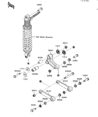 1987 Kawasaki Big Wheel (KX80-J2) Rear Suspension | Babbitts