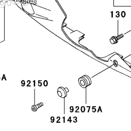 龍図ふち頭　１組 1996 Kawasaki NINJA ZX-7R (ZX750-P1) Cowling Lowers (Zx750-P1