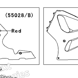 1996 Kawasaki NINJA ZX-7R (ZX750-P1) Cowling Lowers (Zx750-P1
