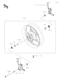 2023 Kawasaki Ninja ZX-4R ABS (ZX400PPFNN) Front Wheel | Babbitts