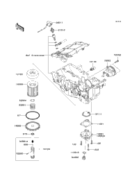2012 Kawasaki NINJA 250R (EX250JCFA) Oil Pump/Oil Filter