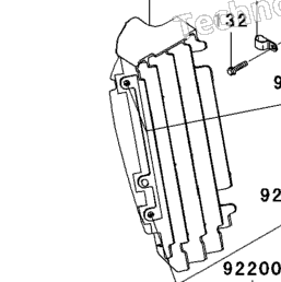 2009 Kawasaki KX250F (KX250W9FA) Radiator | Babbitts Kawasaki