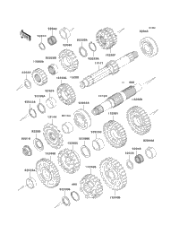 1999 Kawasaki NINJA ZX-7R (ZX750-P4) Transmission | Babbitts
