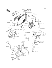 1995 Kawasaki NINJA ZX-6R (ZX600-F1) Radiator | Babbitts Kawasaki