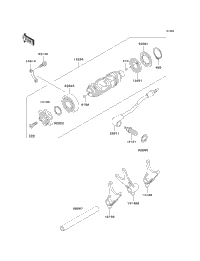2001 Kawasaki VULCAN 800 CLASSIC (VN800-B6) Gear Change Drum/Shift
