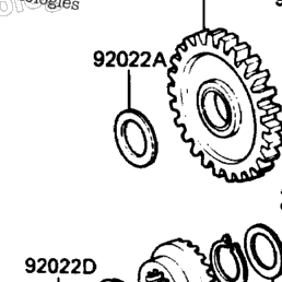 1988 Kawasaki KDX200 (KDX200-C3) Kickstarter Mechanism | Babbitts