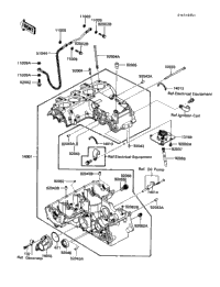 1988 Kawasaki NINJA 600R (ZX600-C1) Crankcase | Babbitts Kawasaki