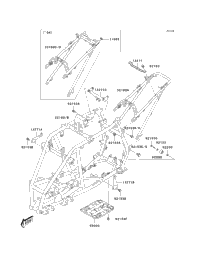 2003 Kawasaki KFX400 (KSF400-A1) Frame (A1/A2) | Babbitts Kawasaki