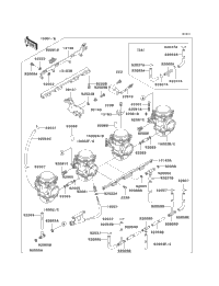 ののページ Kawasaki Motorcycle 1992 OEM Parts Diagram for CLUTCH MASTER