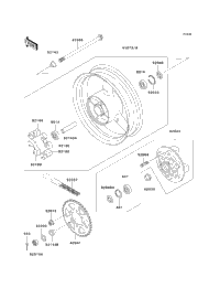1998 Kawasaki NINJA ZX-7R (ZX750-P3) Rear Wheel/Chain | Babbitts