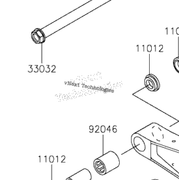 2018 Kawasaki KLX250 (KLX250SJFA) Swingarm | Babbitts Kawasaki