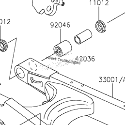 2018 Kawasaki KLX250 (KLX250SJFA) Swingarm | Babbitts Kawasaki