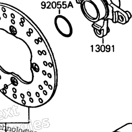 1989 Kawasaki MOJAVE 250 (KSF250-A3) Rear Hub | Babbitts Kawasaki