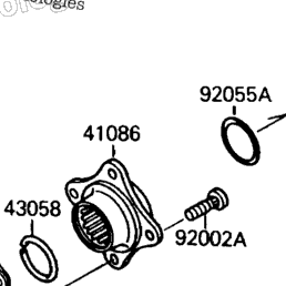 1989 Kawasaki MOJAVE 250 (KSF250-A3) Rear Hub | Babbitts Kawasaki