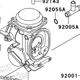 1990 Kawasaki NINJA ZX-6 (ZX600-D1) Carburetor | Babbitts Kawasaki