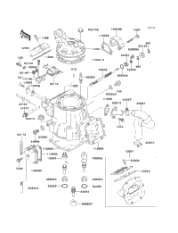 K.Kページ 2001 Kawasaki KX250 (KX250-L3) Cylinder Head/Cylinder