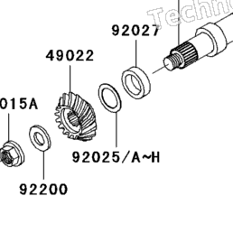2002 Kawasaki PRAIRIE 300 4X4 (KVF300-A4) Front Bevel Gear