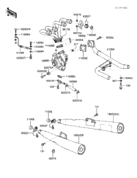 1984 Kawasaki GPz 750 Turbo (ZX750-E1) Mufflers/Turbocharger