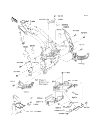 2003 Kawasaki Z1000 (ZR1000-A1) Frame Fittings | Babbitts Kawasaki