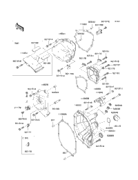 2003 Kawasaki NINJA ZX-6R (ZX636-B1) Engine Cover(S) | Babbitts