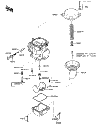 1986 Kawasaki Ninja 1000R (ZX1000-A1) Carburetor Parts