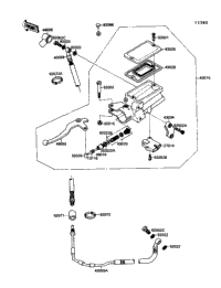 1990 Kawasaki NINJA 750R (ZX750-F4) Clutch Master Cylinder