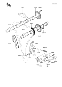 1983 Kawasaki Spectre (KZ750-N2) Camshafts/Chain/Tensioner