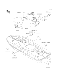 1998 Kawasaki JET SKI 1100 STX (JT1100-B1) Labels | Babbitts
