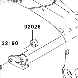 2008 Kawasaki NINJA ZX-6R (ZX600P8F) Engine Mount | Babbitts