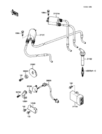 ちゃー Kawasaki Motorcycle 2002 OEM Parts Diagram for FUEL
