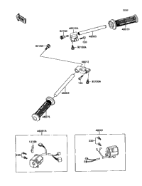 1990 Kawasaki NINJA ZX-7 (ZX750-H2) Handlebar | Babbitts Kawasaki