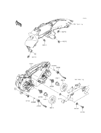 武者の図　掛軸　H61 2019-2023 2020 2021 Kawasaki Ninja ZX-6R ZX636 Front