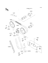 1998 Kawasaki MOJAVE 250 (KSF250-A12) Camshaft(S)/Tensioner