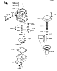 カッツページ 1983 Kawasaki GPz 750 (ZX750-A1) Carburetor Parts | Babbitts